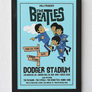 The Beatles Cartoon Concert Tour Poster Art Print Dodger Stadium Los Angeles 1966