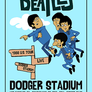 The Beatles Cartoon Concert Tour Poster Art Print Dodger Stadium Los Angeles 1966
