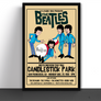 The Beatles Cartoon Concert Tour Poster Art Print Candlestick Park San Francisco 1966