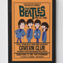 The Beatles Cartoon Concert Tour Poster Art Print Cavern Club Liverpool 1963