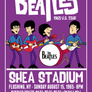 The Beatles Cartoon Concert Tour Poster Art Print Shea Stadium New York 1965