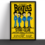The Beatles Cartoon Concert Tour Poster Art Print Star Club Hamburg Germany 1962