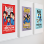 The Beatles Cartoon Concert Tour Poster Art Print Shea Stadium New York 1965