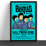 The Beatles Cartoon Concert Tour Poster Art Print Hollywood Bowl Los Angeles 1965