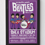 The Beatles Cartoon Concert Tour Poster Art Print Shea Stadium New York 1965